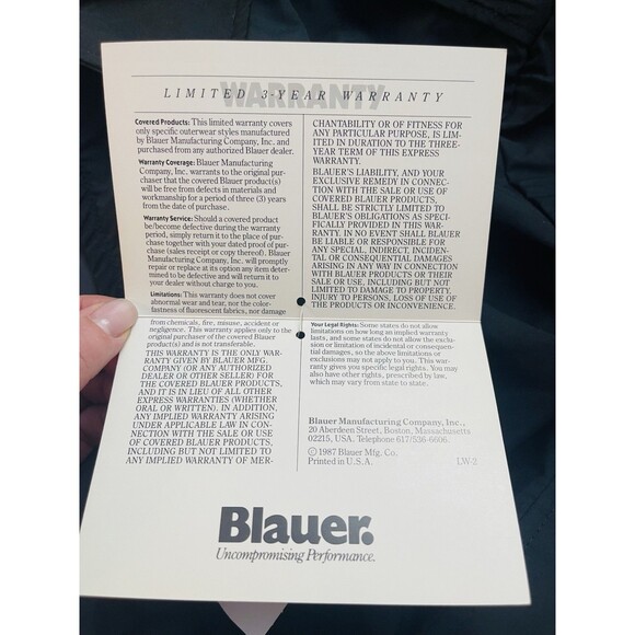 NWT Blauer TNT 6020 Lightweight Jacket Sz Large Reg Black Tactical Made in USA - Picture 14 of 14